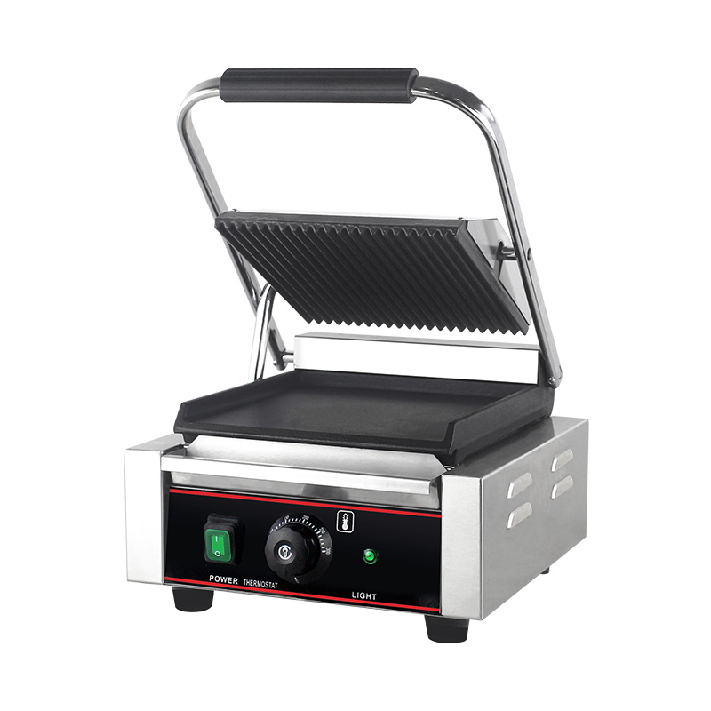 Mesin Dapur Panggangan Panini Listrik Komersial Stainless Steel
